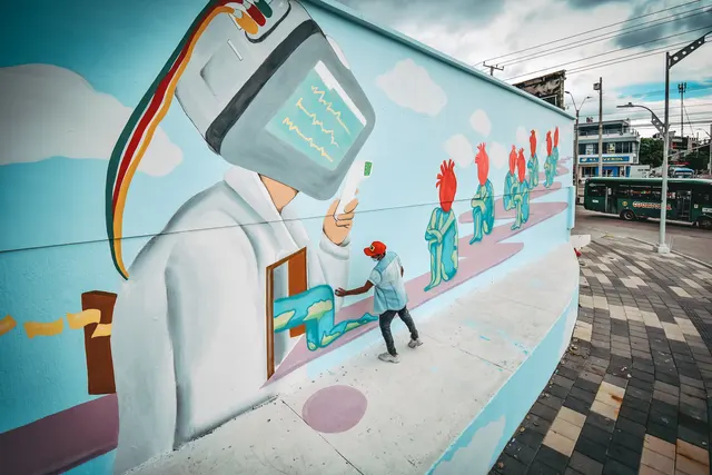Mural de un recorrido urbano junto al Malecón