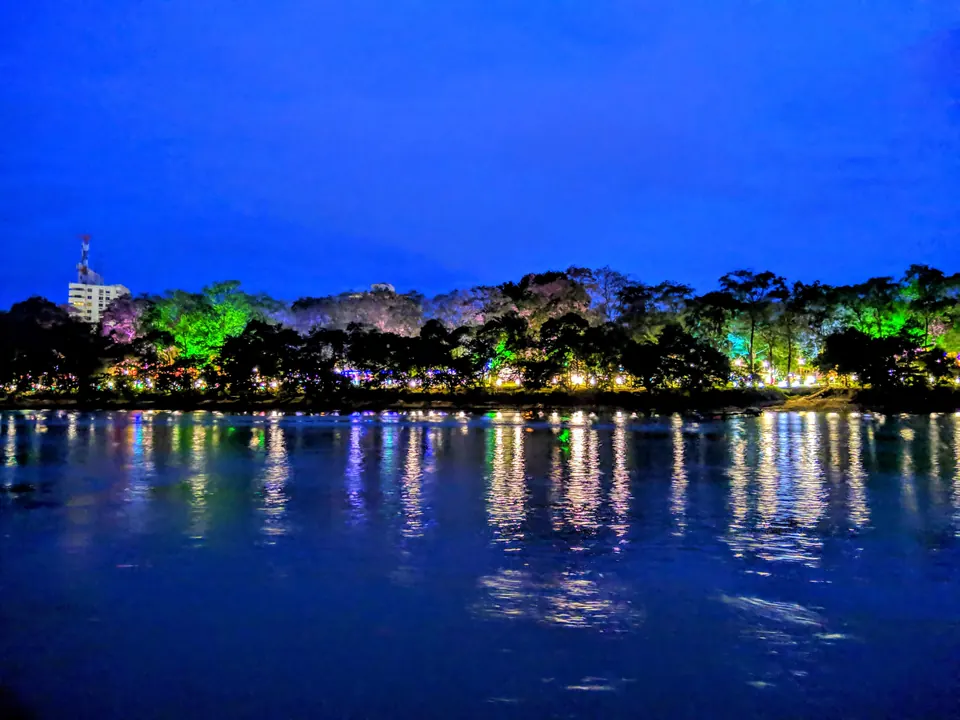 Ronda del Sinú en Montería, iluminada en diciembre de 2019